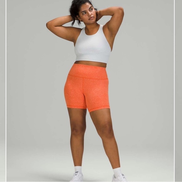 Lululemon Wunder Train High-Rise Short 6" in Crunch Warm Coral - Picture 10 of 11